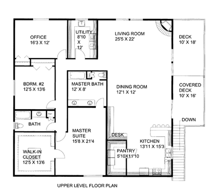 5 Car Garage Apartment Plan 86554 with 2 Beds, 3 Baths Second Level Plan