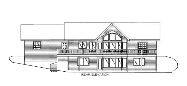  Rear Elevation of Plan 86557