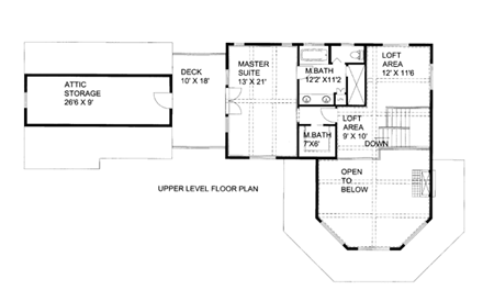 House Plan 86565 Second Level Plan