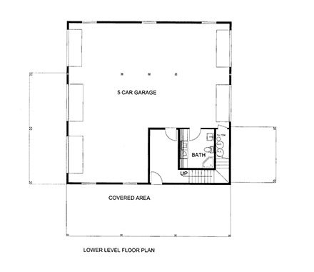 Contemporary, Farmhouse Garage-Living Plan 86568 with 2 Beds, 3 Baths, 5 Car Garage First Level Plan