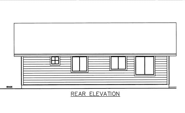  Rear Elevation of Plan 86574