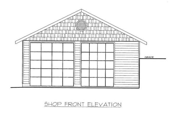 Garage Plan 86576 - 4 Car Garage Elevation