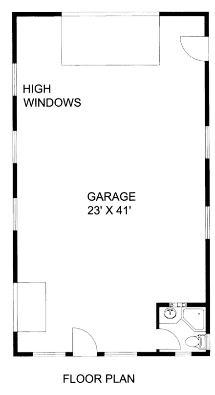 Garage Plan 86577 - 1 Car Garage First Level Plan