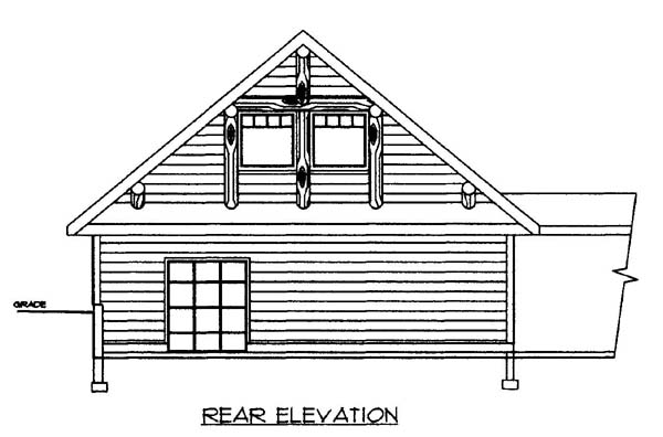  Rear Elevation of Plan 86579