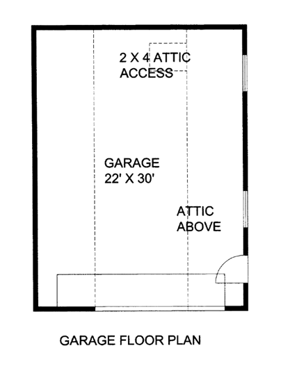 Garage Plan 86580 - 2 Car Garage First Level Plan