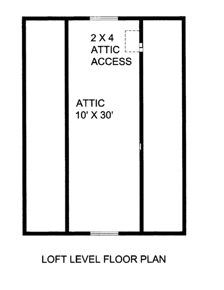 Garage Plan 86580 - 2 Car Garage Second Level Plan