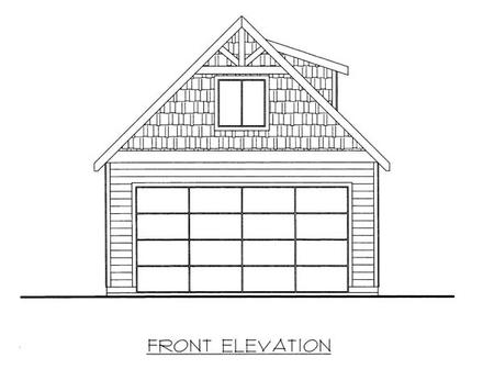 Garage Plan 86580 - 2 Car Garage Elevation