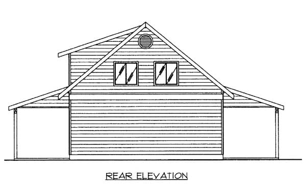  Rear Elevation of Plan 86581