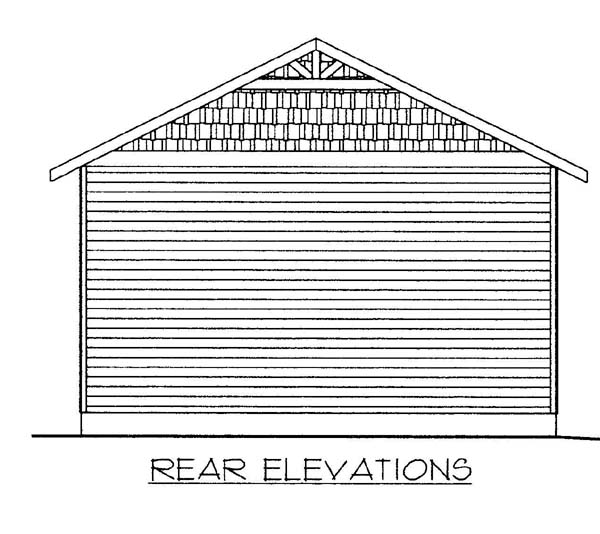  Rear Elevation of Plan 86583