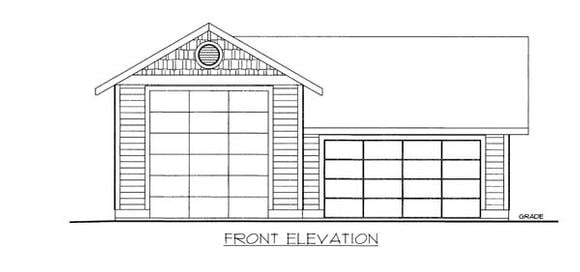 Garage Plan 86585 - 3 Car Garage Elevation