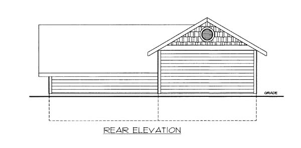  Rear Elevation of Plan 86585