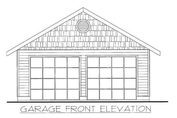 Garage Plan 86587 - 2 Car Garage Elevation