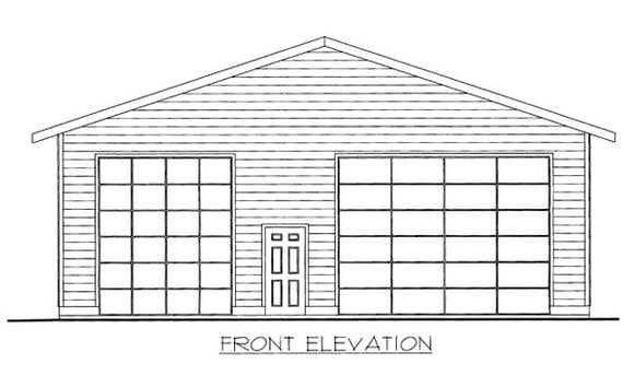 Garage Plan 86595 - 3 Car Garage Elevation