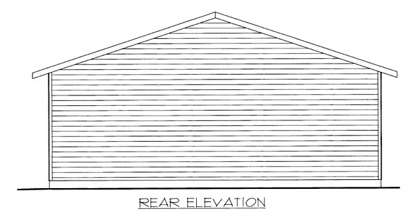  Rear Elevation of Plan 86595