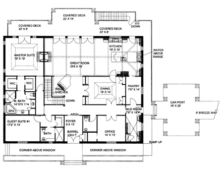 House Plan 86618 First Level Plan