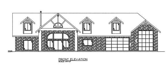 House Plan 86625 Elevation
