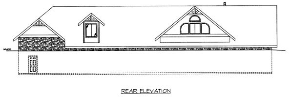  Rear Elevation of Plan 86625