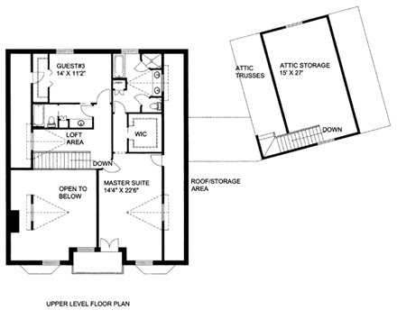 House Plan 86631 Second Level Plan