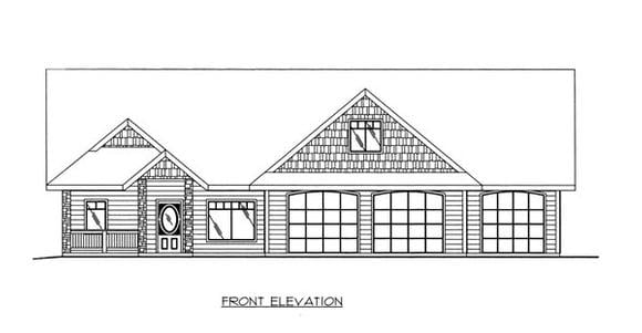 House Plan 86632 Elevation