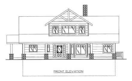 Cabin Elevation of Plan 86643