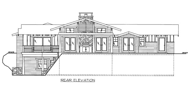  Rear Elevation of Plan 86653