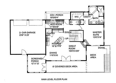 House Plan 86661 First Level Plan