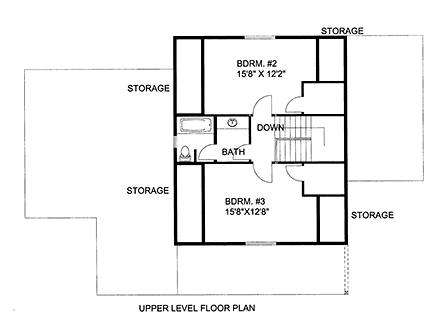 House Plan 86661 Second Level Plan