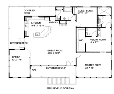 House Plan 86685 First Level Plan