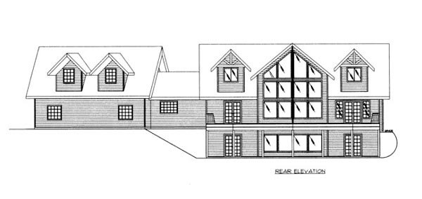  Rear Elevation of Plan 86690