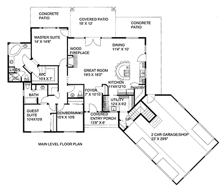 House Plan 86699 First Level Plan