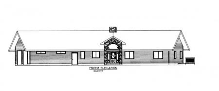 Traditional Rear Elevation of Plan 86704