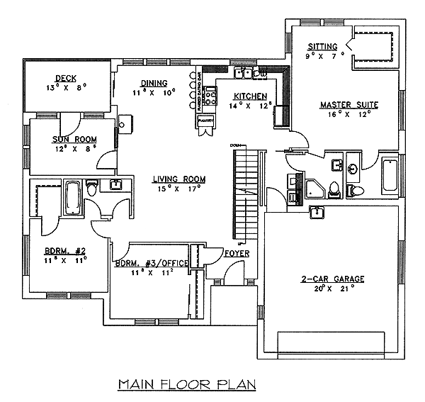 Contemporary Level One of Plan 86707