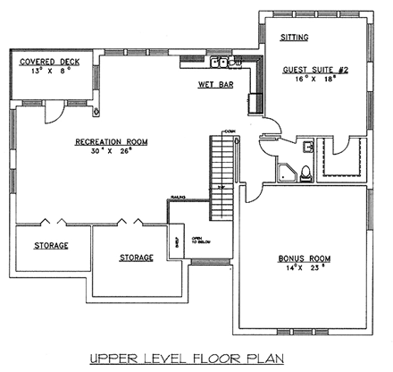 House Plan 86707 Second Level Plan