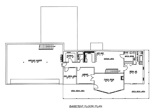 Contemporary Lower Level of Plan 86710