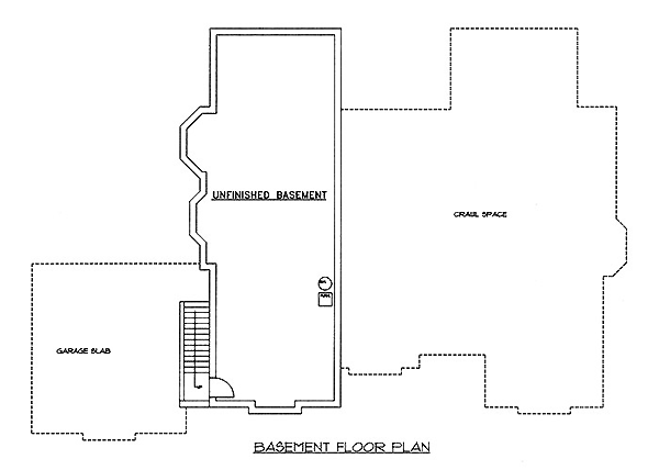 Bungalow Lower Level of Plan 86711