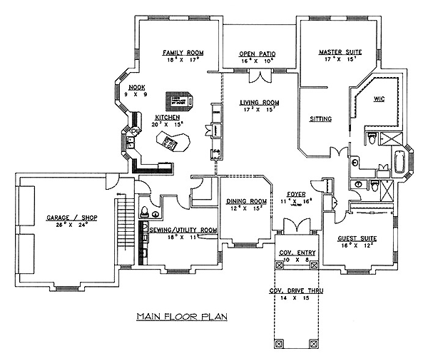 Bungalow Level One of Plan 86711