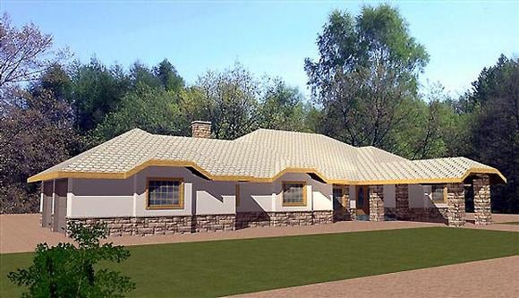 House Plan 86711 Elevation