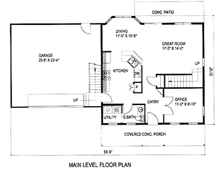 House Plan 86721 First Level Plan