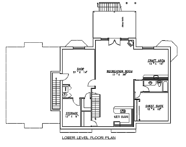 Tudor Lower Level of Plan 86723