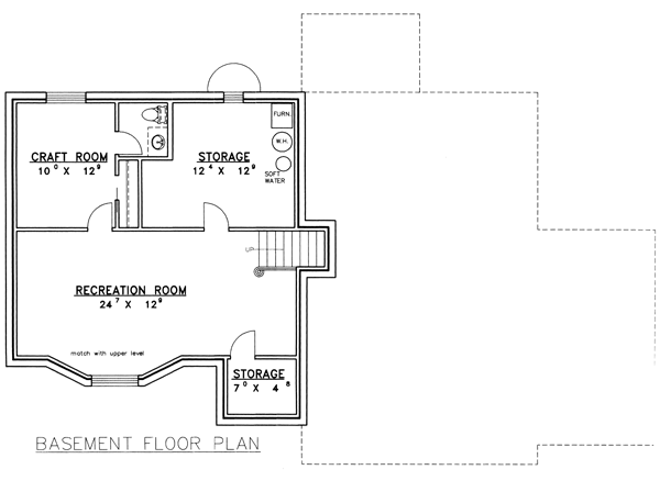 Traditional Lower Level of Plan 86734