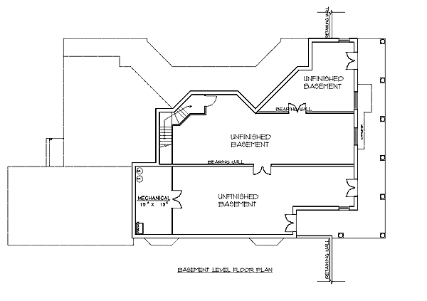 Traditional Lower Level of Plan 86744