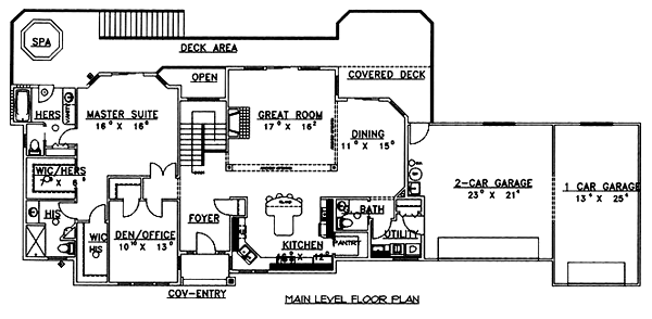 Bungalow Level One of Plan 86755