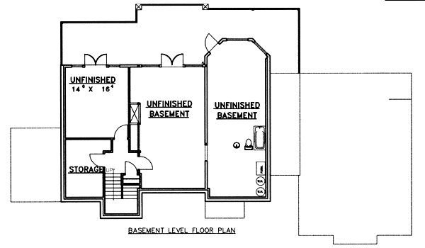 Traditional Lower Level of Plan 86773