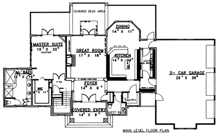 House Plan 86773 First Level Plan