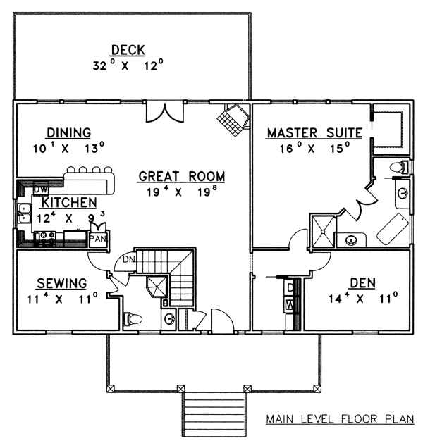 Craftsman Level One of Plan 86774