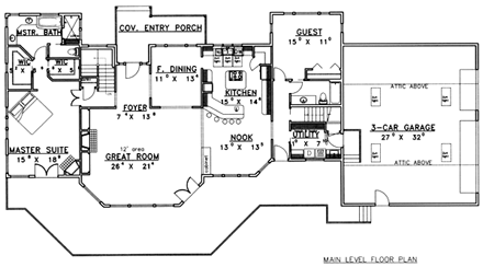 House Plan 86775 First Level Plan