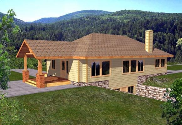 House Plan 86784 Elevation