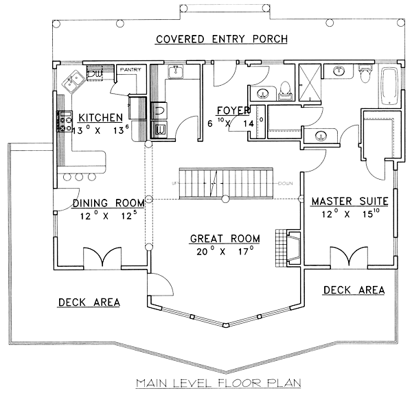 Contemporary Level One of Plan 86790