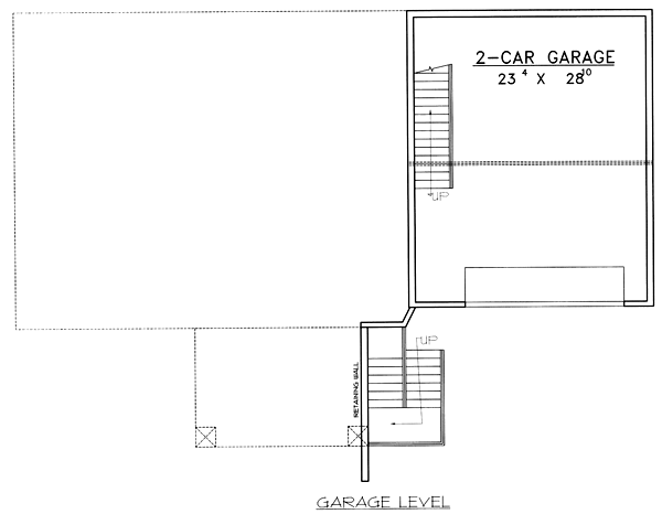 Traditional Lower Level of Plan 86793