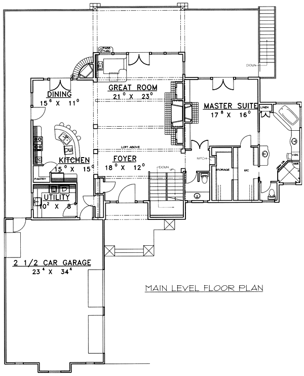 Craftsman Level One of Plan 86794